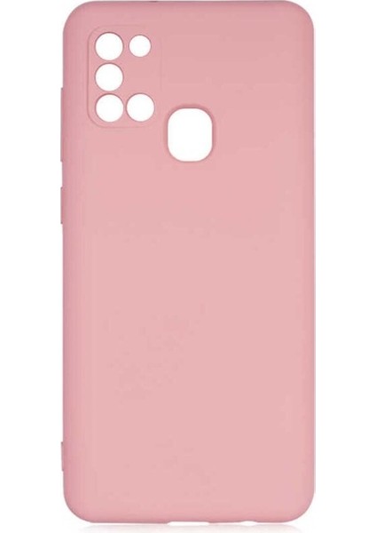 Samsung Galaxy A21S Uyumlu Kılıf Mara Lansman Kapak, Pembe Açık