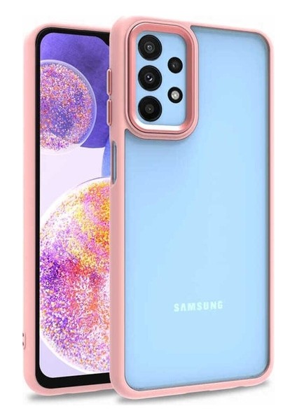 Samsung Galaxy A23 Uyumlu Kılıf Flora Kapak, Rose Gold
