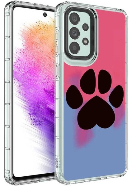 Samsung Galaxy A23 Uyumlu Kılıf Kamera Korumalı Renkli Desenli Sert Silikon Korn Kapak, NO14