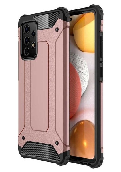 Samsung Galaxy A52 Uyumlu Kılıf Crash Silikon Kapak, Rose Gold
