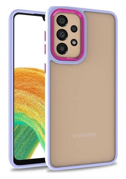 Samsung Galaxy A52 Uyumlu Kılıf Flora Kapak, Lila