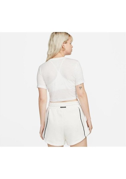 Air Baskılı Dar Kesimli Kısa Kadın Tişört DZ3751-121 modelleri