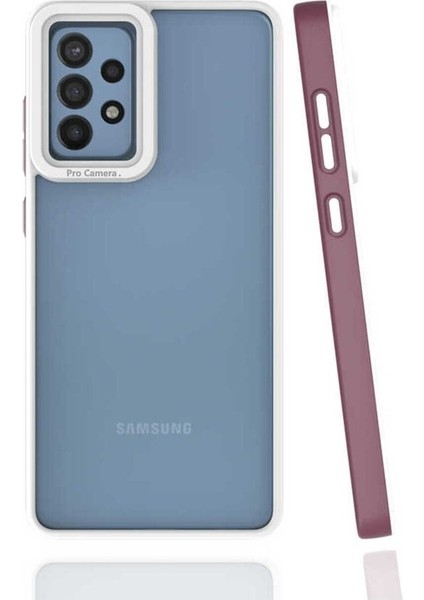 Samsung Galaxy A72 Uyumlu Kılıf Mima Kapak, Mürdüm