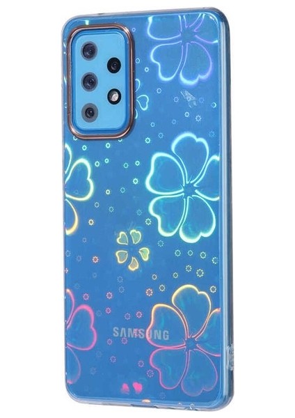 Samsung Galaxy A72 Uyumlu Kılıf Sidney Desenli Sert Kapak, Flower No3