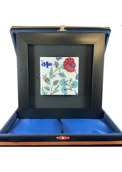 Nar Çiçeği Desenli Çini Plaket