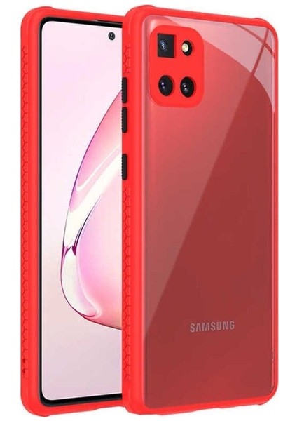 Samsung Galaxy A81 (Note 10 Lite) Uyumlu Kılıf Kaff Kapak, Kırmızı