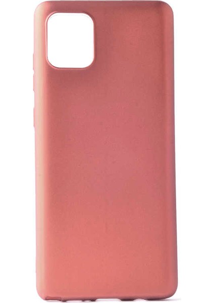 Samsung Galaxy A91 (S10 Lite) Uyumlu Kılıf Premier Silikon Kapak, Rose Gold