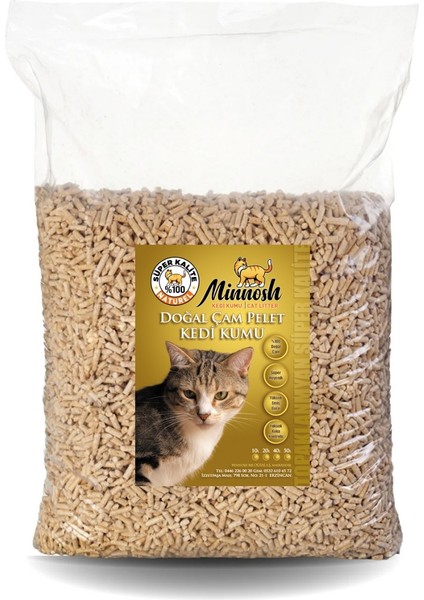 %100 Doğal 40 Litre (20 Kg) Çam Peleti Kedi Kumu