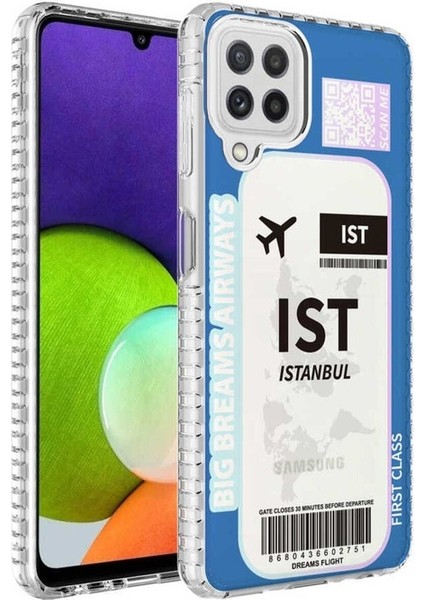 Samsung Galaxy M12 Uyumlu Kılıf Airbag Kenarlı Renkli Desenli Silikon Elegans Kapak, No4