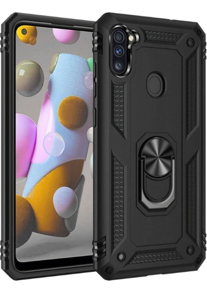 Samsung Galaxy M11 Uyumlu Kılıf Vega Kapak, Siyah