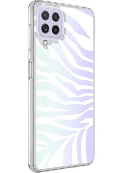 Samsung Galaxy M22 Uyumlu Kılıf M-Blue Desenli Kapak, Zebra No1