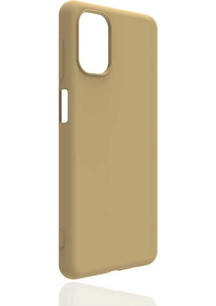 Samsung Galaxy M51 Uyumlu Kılıf Biye Silikon, Gold