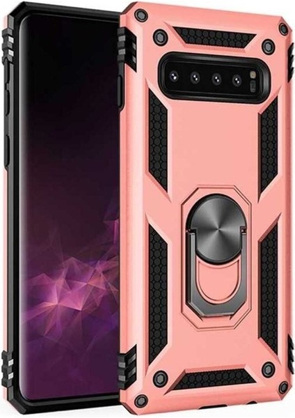 Samsung Galaxy S10 Plus Uyumlu Kılıf Vega Kapak, Rose Gold