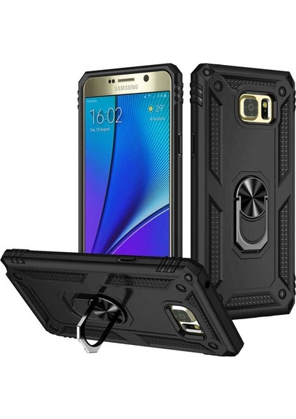 Samsung Galaxy Note 5 Uyumlu Kılıf Vega Kapak, Siyah
