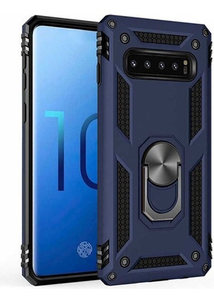 Samsung Galaxy S10 Uyumlu Kılıf Vega Kapak, Mavi