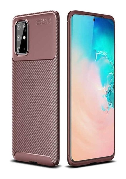 Samsung Galaxy S20 Plus Uyumlu Kılıf Negro Silikon Kapak, Kahverengi