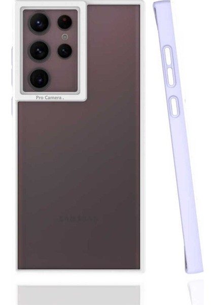 Samsung Galaxy S22 Ultra Uyumlu Kılıf Mima Kapak, Lila