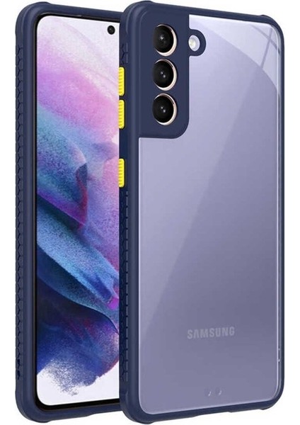 Samsung Galaxy S21 Uyumlu Kılıf Kaff Kapak, Lacivert