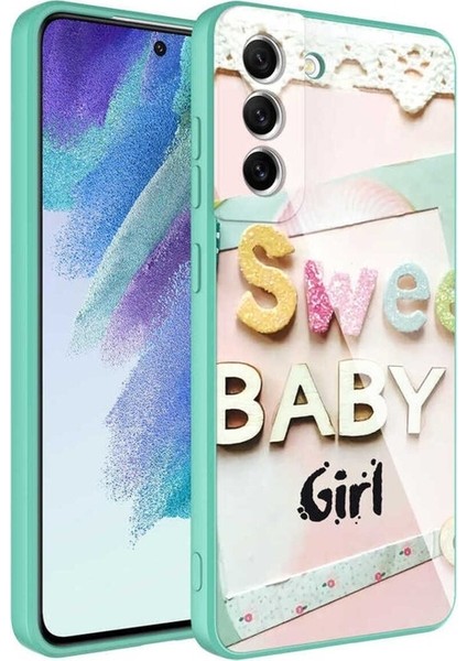 Samsung Galaxy S21 Fe Uyumlu Kılıf Kamera Korumalı Desenli Sert Silikon Epoksi Kapak, No5