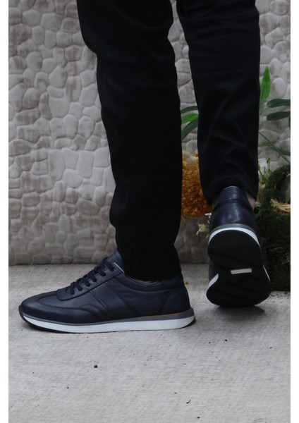 1217 Lacivert Rahat Iç Ve Dış Deri Erkek Ayakkabı fırsatları