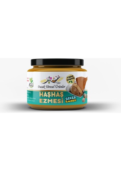 Bucak Yöresel Ürünler Haşhaş Ezmesi 300G Katkısız, Şeker Ilavesiz! %100 Haşhaş