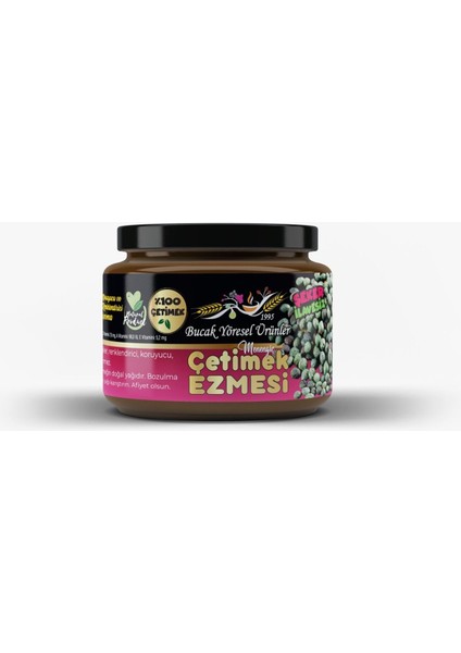 Bucak Yöresel Ürünler Çetimek Ezmesi 300G Katkısız, Şeker Ilavesiz %100 Çetimek (Menengiç)