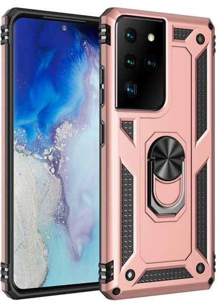 Samsung Galaxy S21 Ultra Uyumlu Kılıf Vega Kapak, Rose Gold