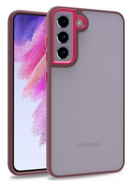 Samsung Galaxy S21 Fe Uyumlu Kılıf Flora Kapak, Kırmızı