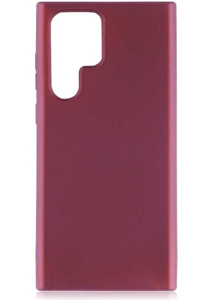 Samsung Galaxy S22 Ultra Uyumlu Kılıf Premier Silikon Kapak, Mürdüm