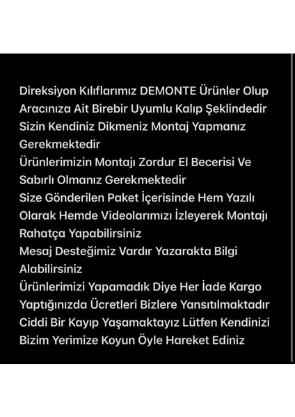 Opel Astra H Standart Tam Kılıf Değildir