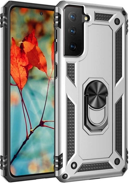 Samsung Galaxy S21 Plus Uyumlu Kılıf Vega Kapak, Gri