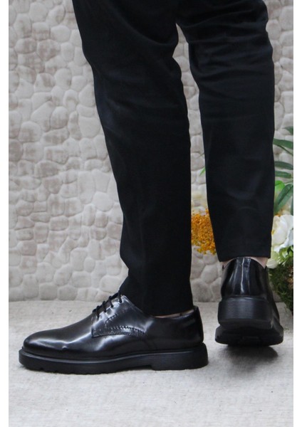 2746 Siyah Açma Iç Ve Dış Deri Kalın Taban Erkek Ayakkabı fırsatları