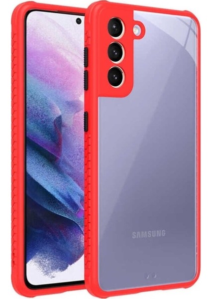 Samsung Galaxy S21 Uyumlu Kılıf Kaff Kapak, Kırmızı