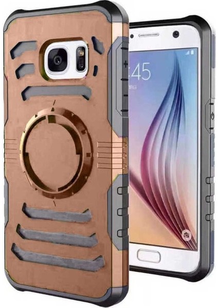 Samsung Galaxy S7 Edge Uyumlu Kılıf 2 In 1 Kol Bandı, Rose Gold