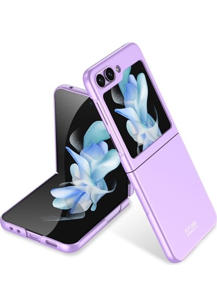 Samsung Galaxy Z Flip 5 Uyumlu Kılıf Sert Kıpta Kapak, Mor