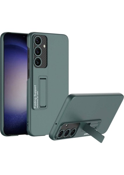 Samsung Galaxy S24 Plus Uyumlu Kılıf Standlı Ays Kapak, Yeşil