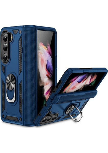 Samsung Galaxy Z Fold 5 Uyumlu Kılıf Vega Kapak, Mavi