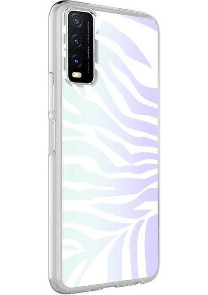 Vivo Y20S Uyumlu Kılıf M-Blue Desenli Kapak, Zebra No1