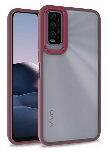 Vivo Y11S Uyumlu Kılıf Flora Kapak, Kırmızı