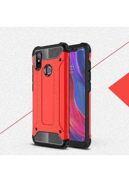 Xiaomi Mi 6x Uyumlu Kılıf Crash Silikon Kapak, Kırmızı