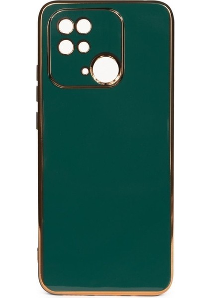 Xiaomi Redmi 10C Uyumlu Kılıf Bark Kapak, Koyu Yeşil