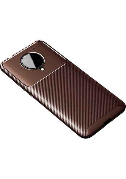 Xiaomi Poco F2 Pro Uyumlu Kılıf Negro Silikon Kapak, Kahverengi