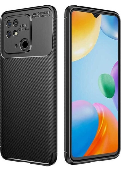 Xiaomi Redmi 10C Uyumlu Kılıf Negro Silikon Kapak, Siyah