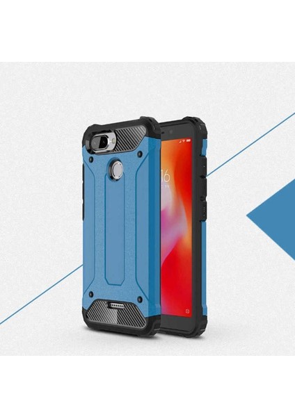 Xiaomi Redmi 6 Uyumlu Kılıf Crash Silikon Kapak, Mavi