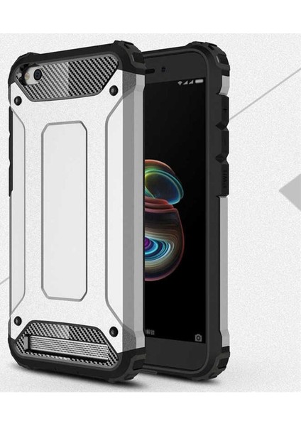 Xiaomi Redmi 5A Uyumlu Kılıf Crash Silikon Kapak, Gri