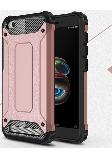 Xiaomi Redmi 5A Uyumlu Kılıf Crash Silikon Kapak, Rose Gold