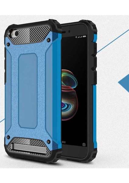 Xiaomi Redmi 5A Uyumlu Kılıf Crash Silikon Kapak, Mavi