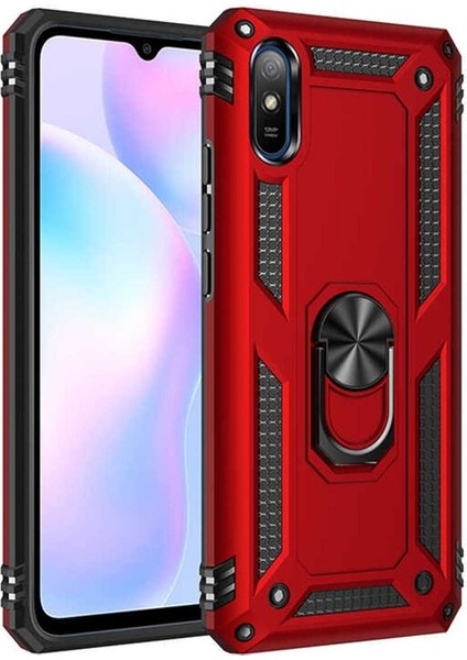 Xiaomi Redmi 9A Uyumlu Kılıf Vega Kapak, Kırmızı