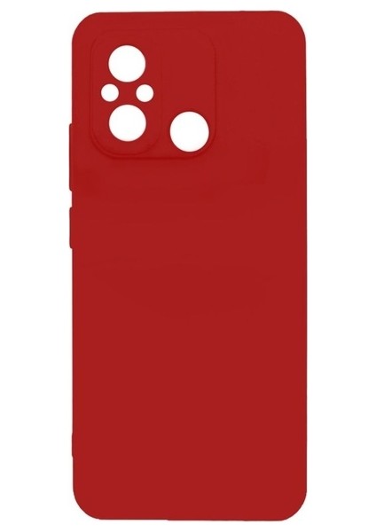 Xiaomi Redmi 12C Uyumlu Kılıf Biye Silikon, Kırmızı