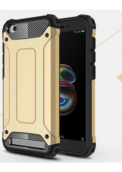Xiaomi Redmi 5A Uyumlu Kılıf Crash Silikon Kapak, Gold